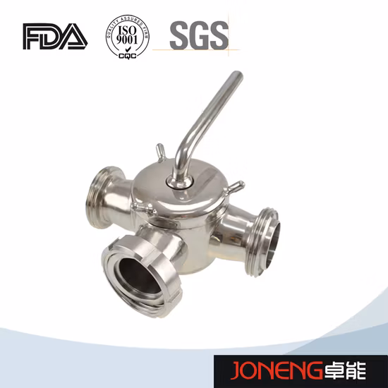 Stainless Steel Hygienic 3 Way Union Connection Plug Valve