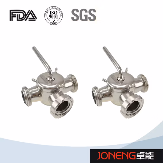 Stainless Steel Hygienic 3 Way Union Connection Plug Valve