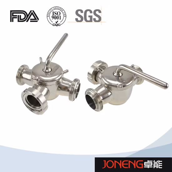 Stainless Steel Hygienic 3 Way Union Connection Plug Valve